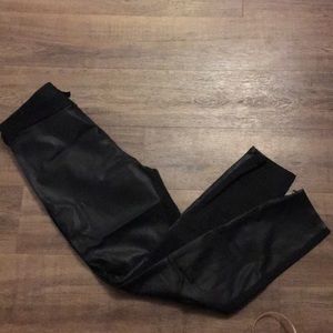 Petite Faux leather ankle pants